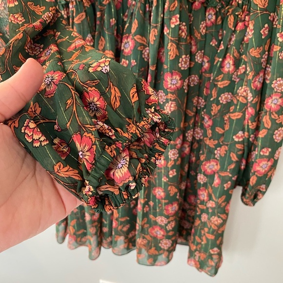 Misa Los Angeles Jessa mini chiffon dress in Evergreen Bloom pattern small - Picture 11 of 12